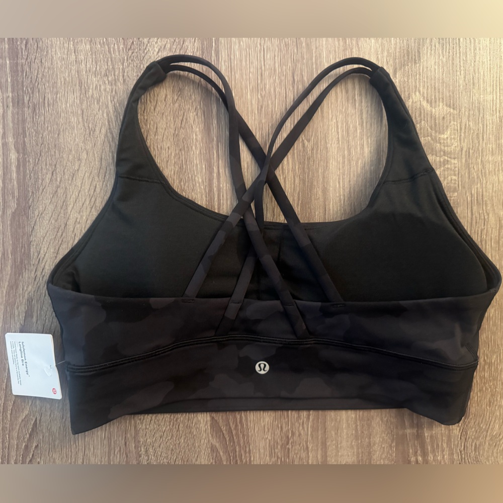 Lululemon Black Camouflage Energy Longline Sports Bra. Size 12. - Picture 15 of 15